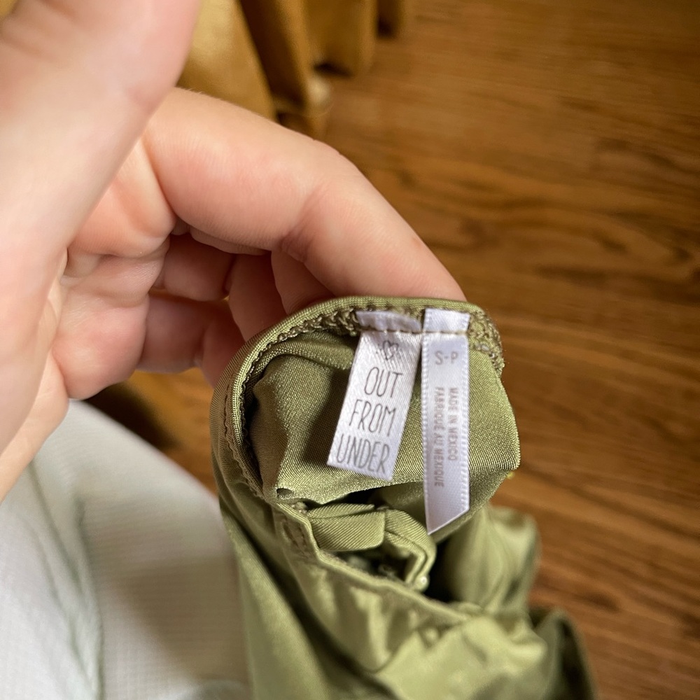 Sage green cowl neck body suit - Picture 3 of 3